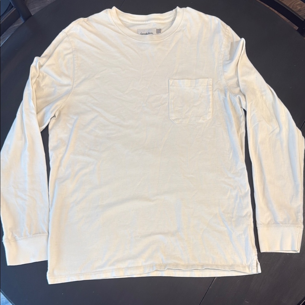 Goodfellow & Co Cream Long Sleeve Tee